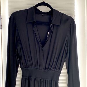 Theory black midi dress size S
